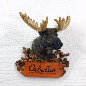 Cabela’s Moose Refrigerator Magnet 3D 2007 fridge Hunting Mount Swibco dimension